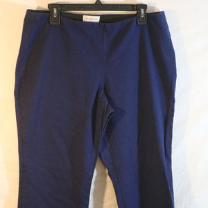 Liz Claiborne Cropped Blue Pull on Slacks 16